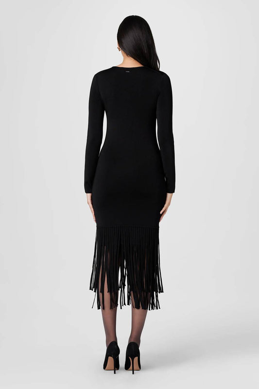 Toccin - Darby Long Sleeve Fringe Midi Dress