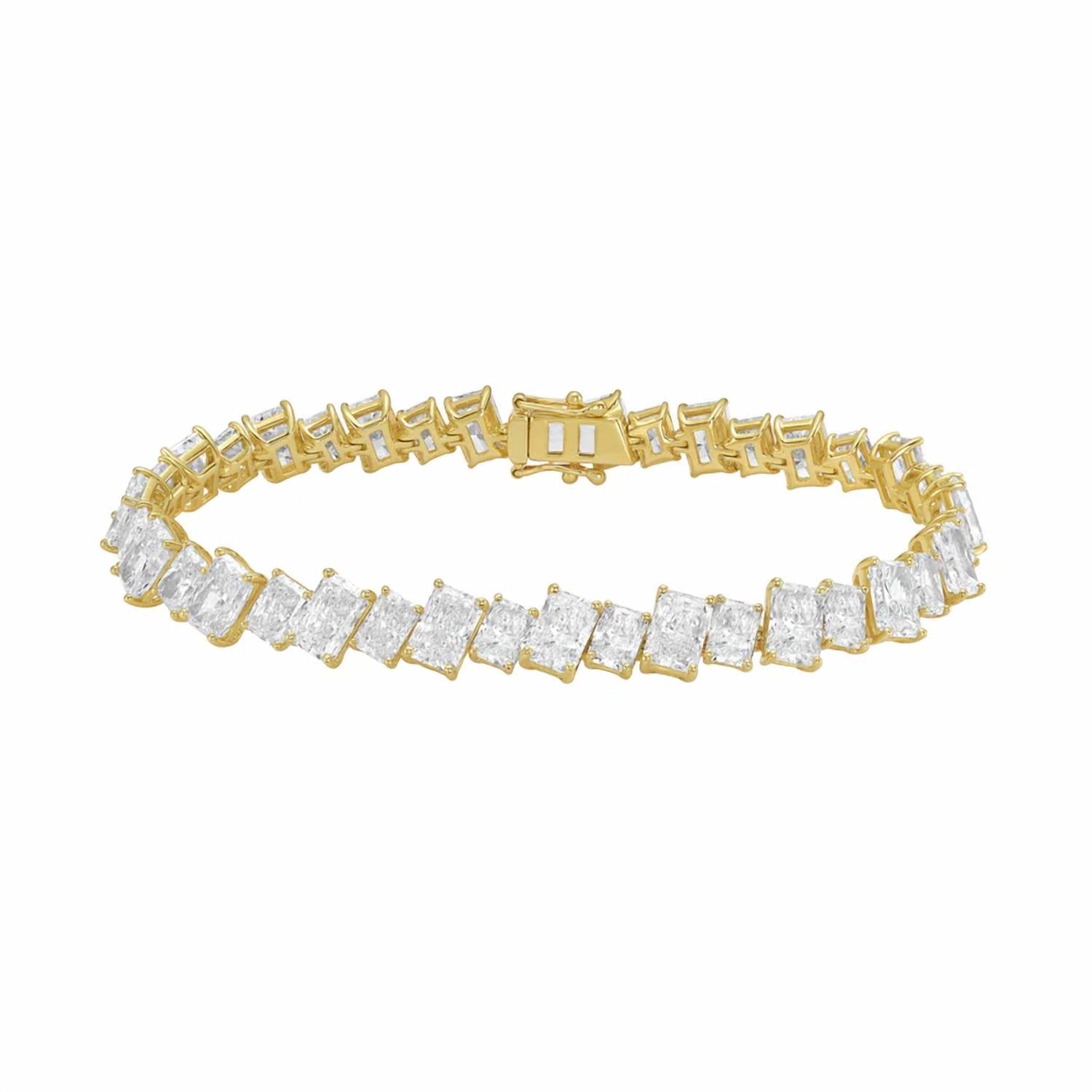 Diana M Jewels - Women's Radiant Lab-Grown Diamond Tennis Bracelet (21.00 Ct) - Signature