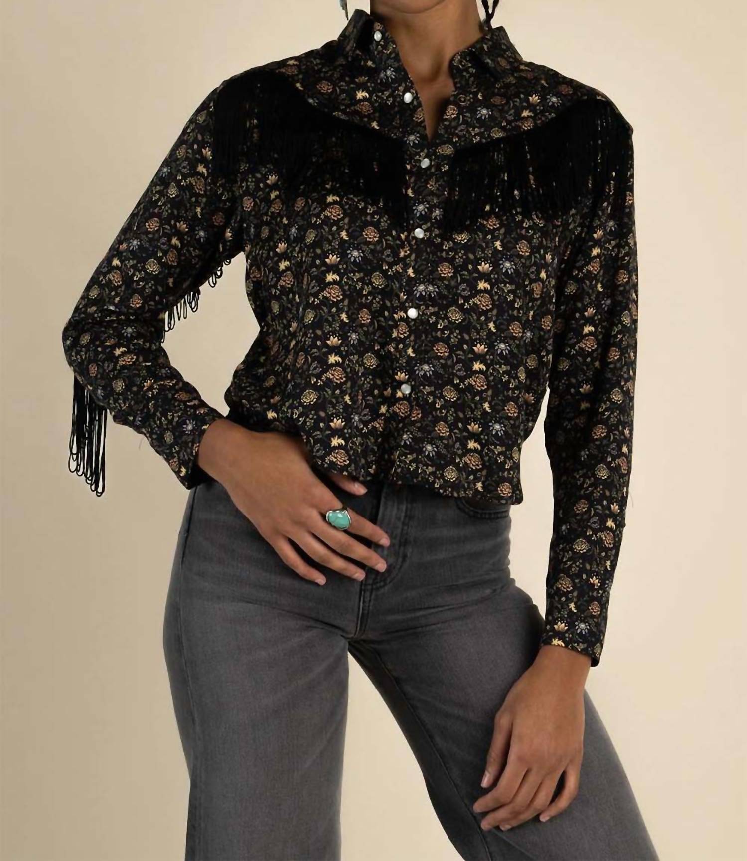 Sendero Provisions Co. - June Western Yoke Blouse With Fringe