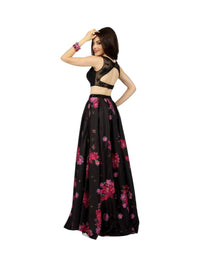 Karishma Creations - Two-piece Floral Evening Gown