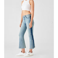DL1961 - Women's Bridget Crop Mid Rise Boot Jeans in alameda - women's jeans - detail view