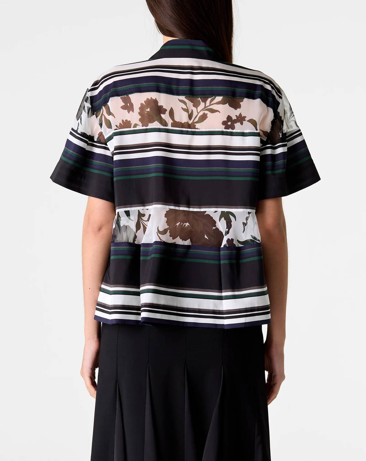 Sacai - Pattern mix short sleeve shirt
