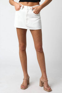 Olivaceous - Evie Mini Denim Skirt