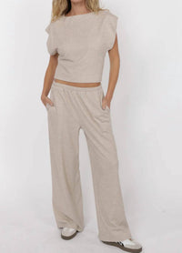 Sage The Label - CINDY ELASTIC WAIST PULL UP KNIT PANT