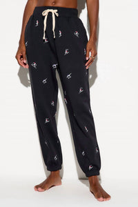 SPIRITUAL GANGSTER Namaski Hudson Sweatpant in black - women's pants