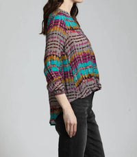 Apny - Tie Dye Surplice Blouse