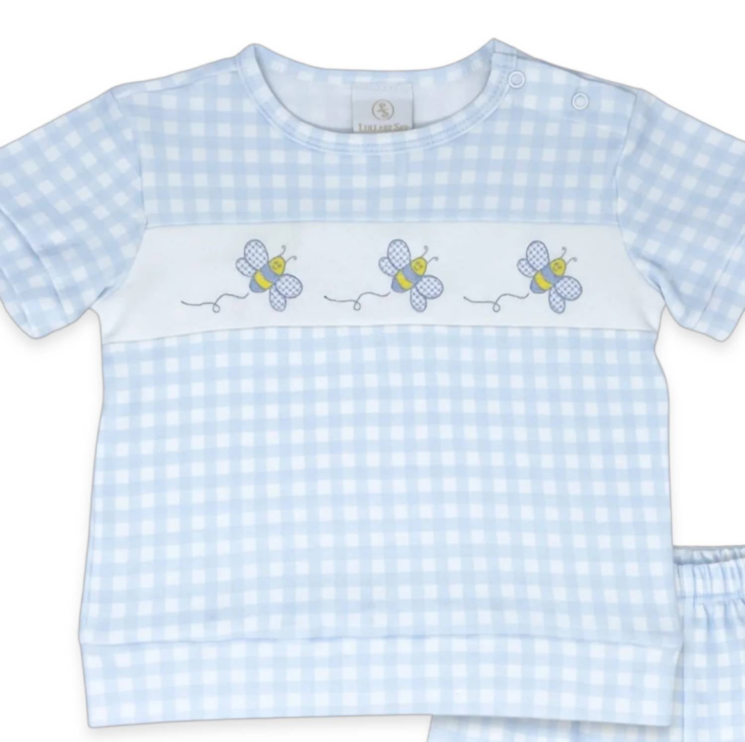 Lullaby Set Kids Bayou Bloomer Set in blue honeycomb - item - detail view