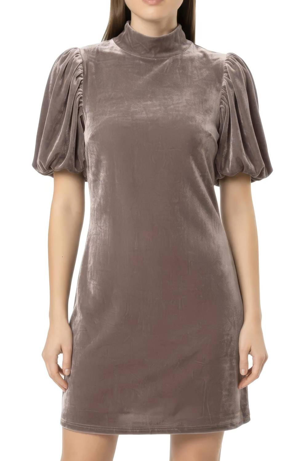 Area Stars - Women's Velvet Mock Neck Dress