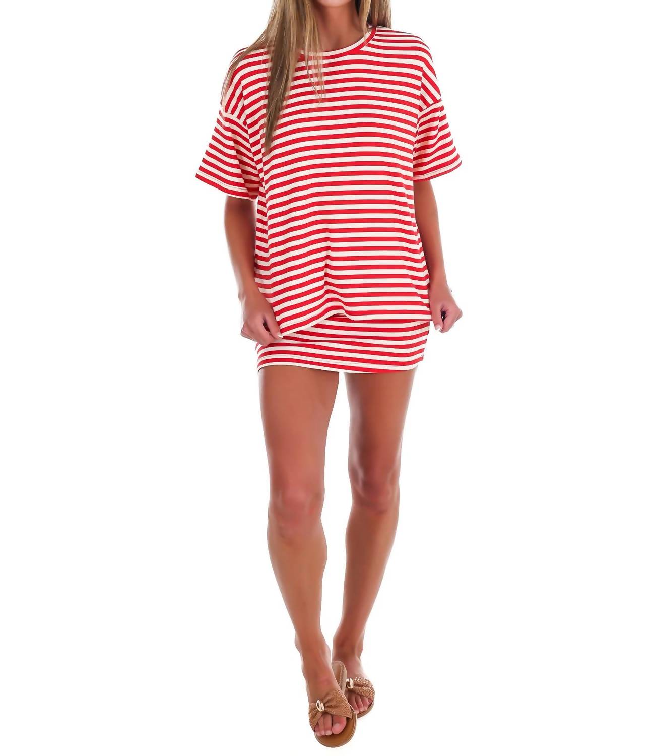 Le Lis - Women's According To You Stripe Two Piece Set