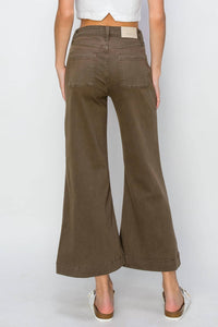 Artemis Vintage - High Rise Stretch Crop Palazzo Jeans