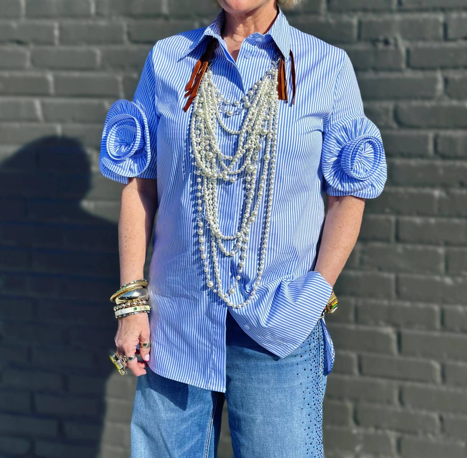 Ravel - Vernal Button-Up Top