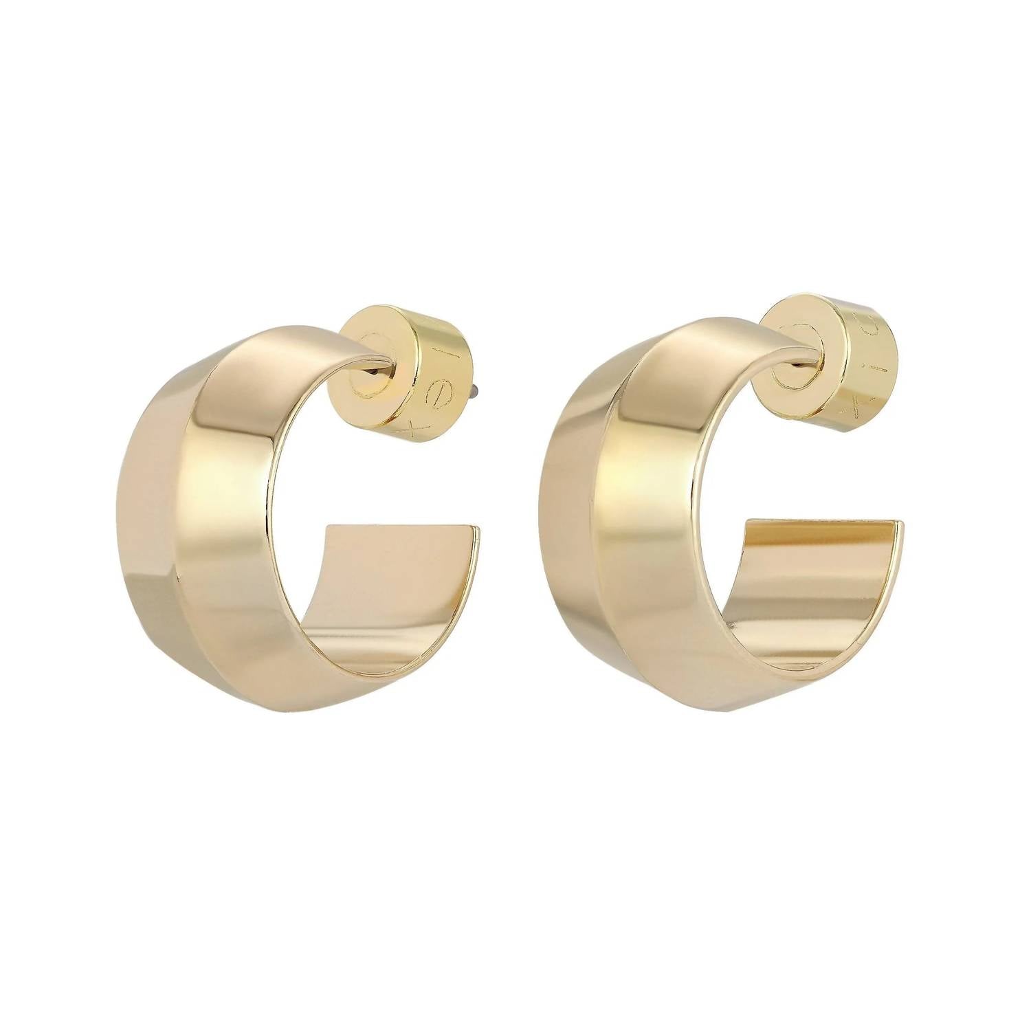 Eklexic - Wide Peak Huggie Hoops