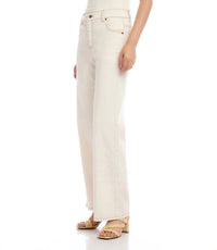 Karen Kane Nova Natural Wide Leg Jeans - women's pants - detail view