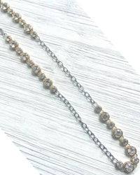 Vb & Co. - Women's Two-tone Crystal Layering Chain Necklace