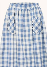 Aureum - Women's Ric Rac Trim Midi Skirt
