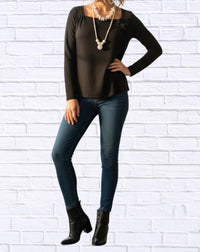 Diva Usa - Elizabeth Square Neck Long Sleeve Top