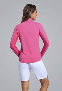 Ibkul - Women's Long Sleeve Mock Neck Top
