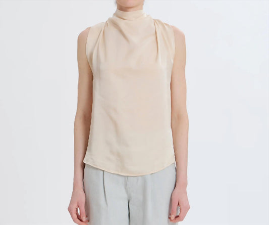 Something Navy - Silky Cowl Neck Top