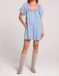 saltwater LUXE Seymore Mini Dress in vintage indigo - women's dress