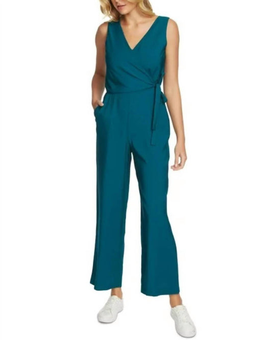 1.State - Sleeveless Vneck Wrap Cropped Jumpsuit