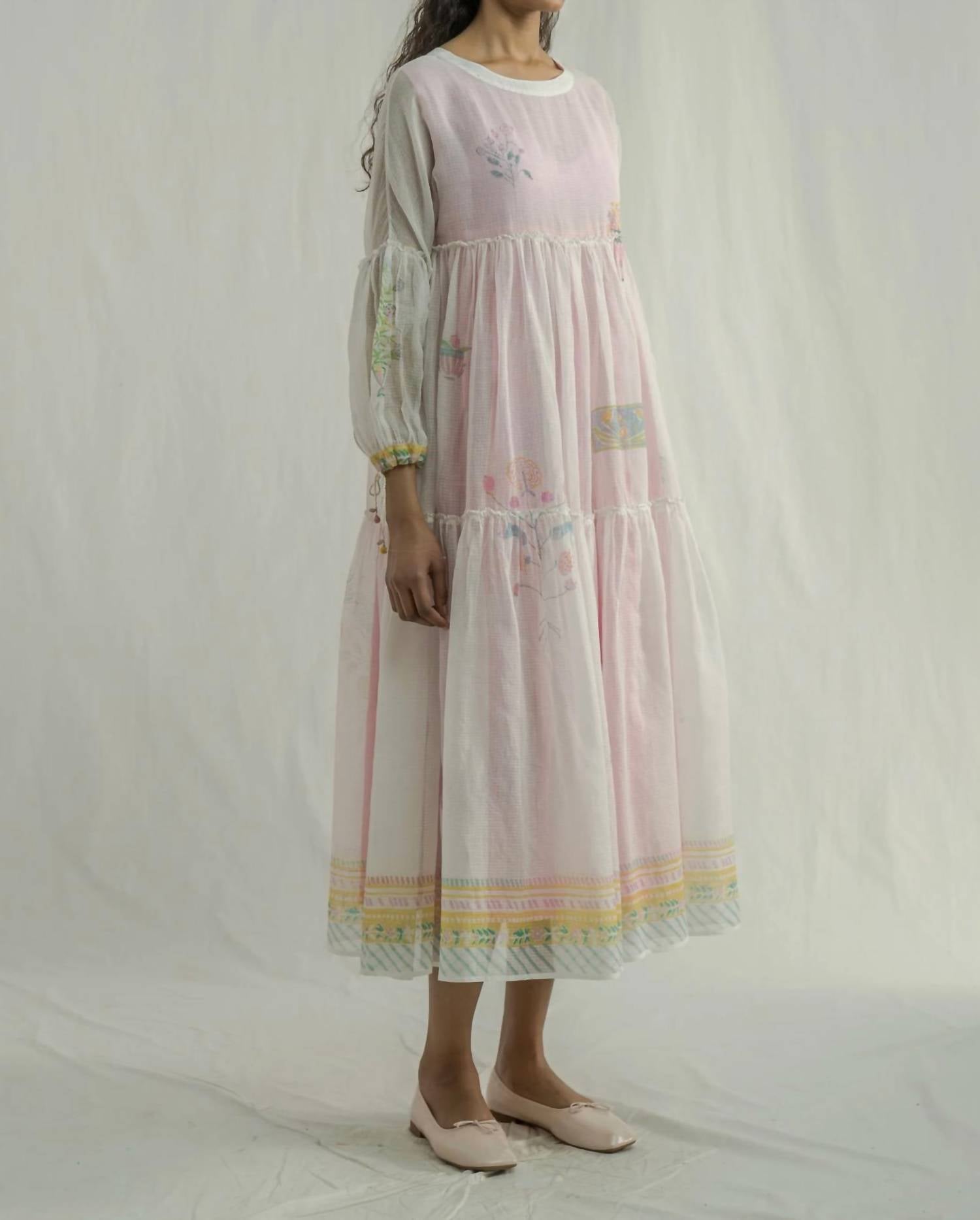 Eka Design Studio - Overlay Stripe Tiered Maxi Dress
