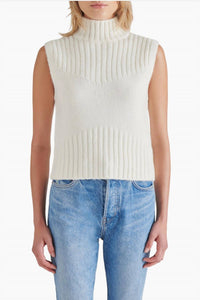 STEVE MADDEN Serin Sleeveless Turtleneck Sweater in cream - women's sweater