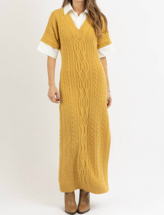 Endless Blu. - LANDON LAYERED SWEATER DRESS