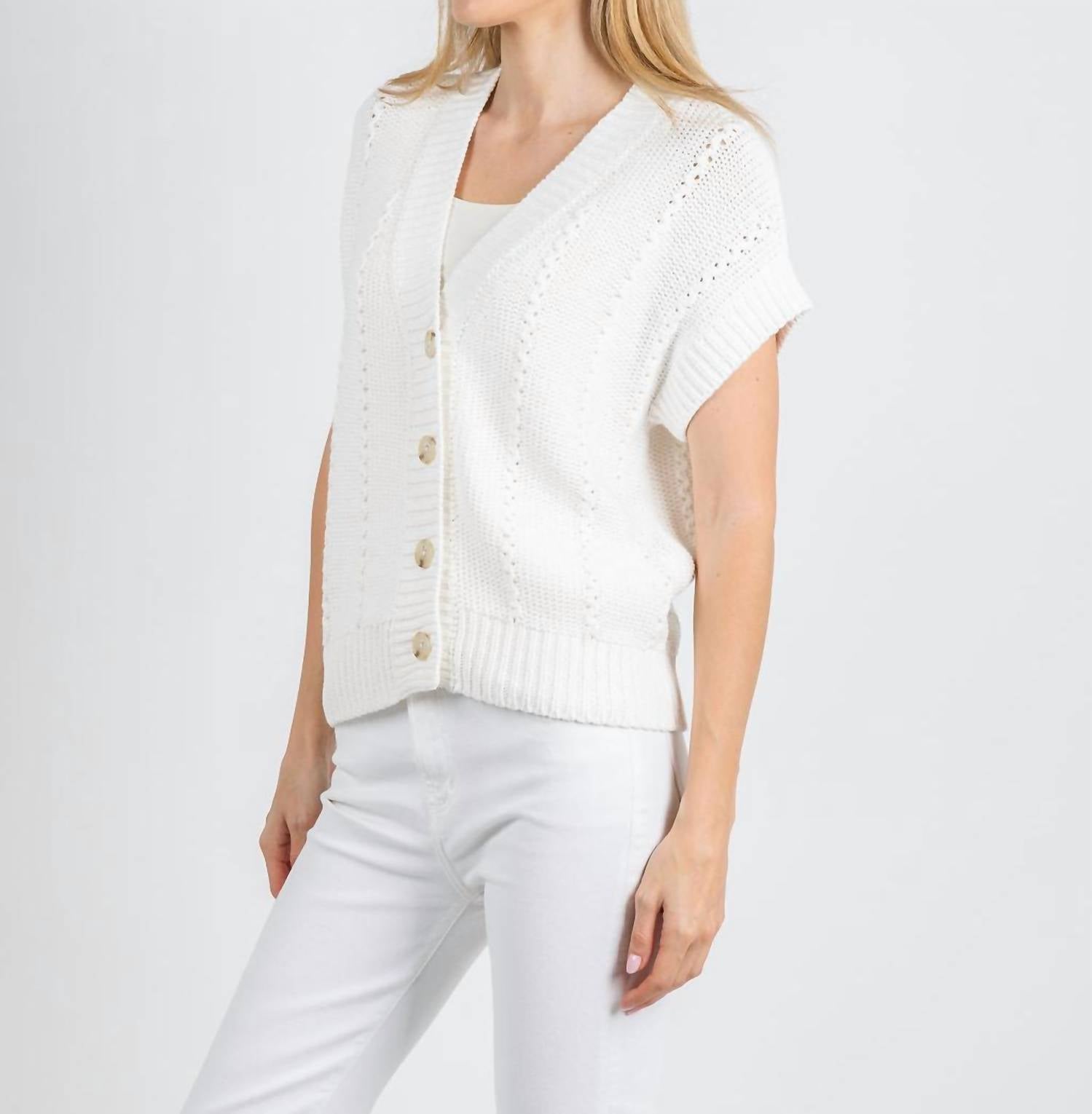 Repeat Cashmere - Cable Detail Cardigan