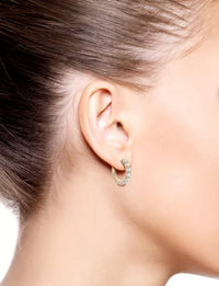 R.H. Macy & Co. Fine Jewelry - Women's Pearl 1/2" Hoop Earrings