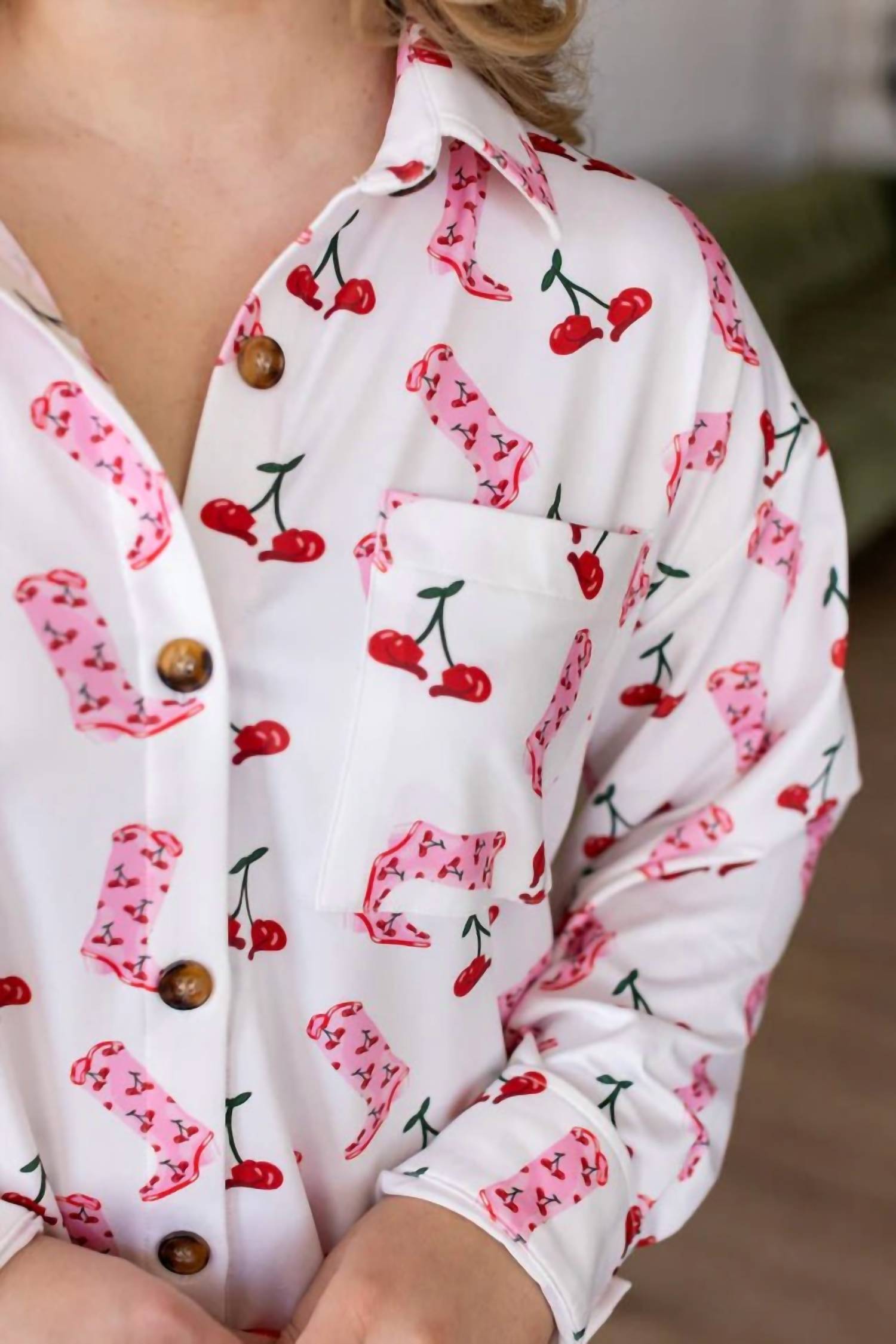 MOON RYDER Cherry Cowgirl Lounge Set in multi - women's sleepwear - alternate view