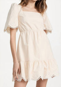 English Factory - Embroidered Scallop Dress