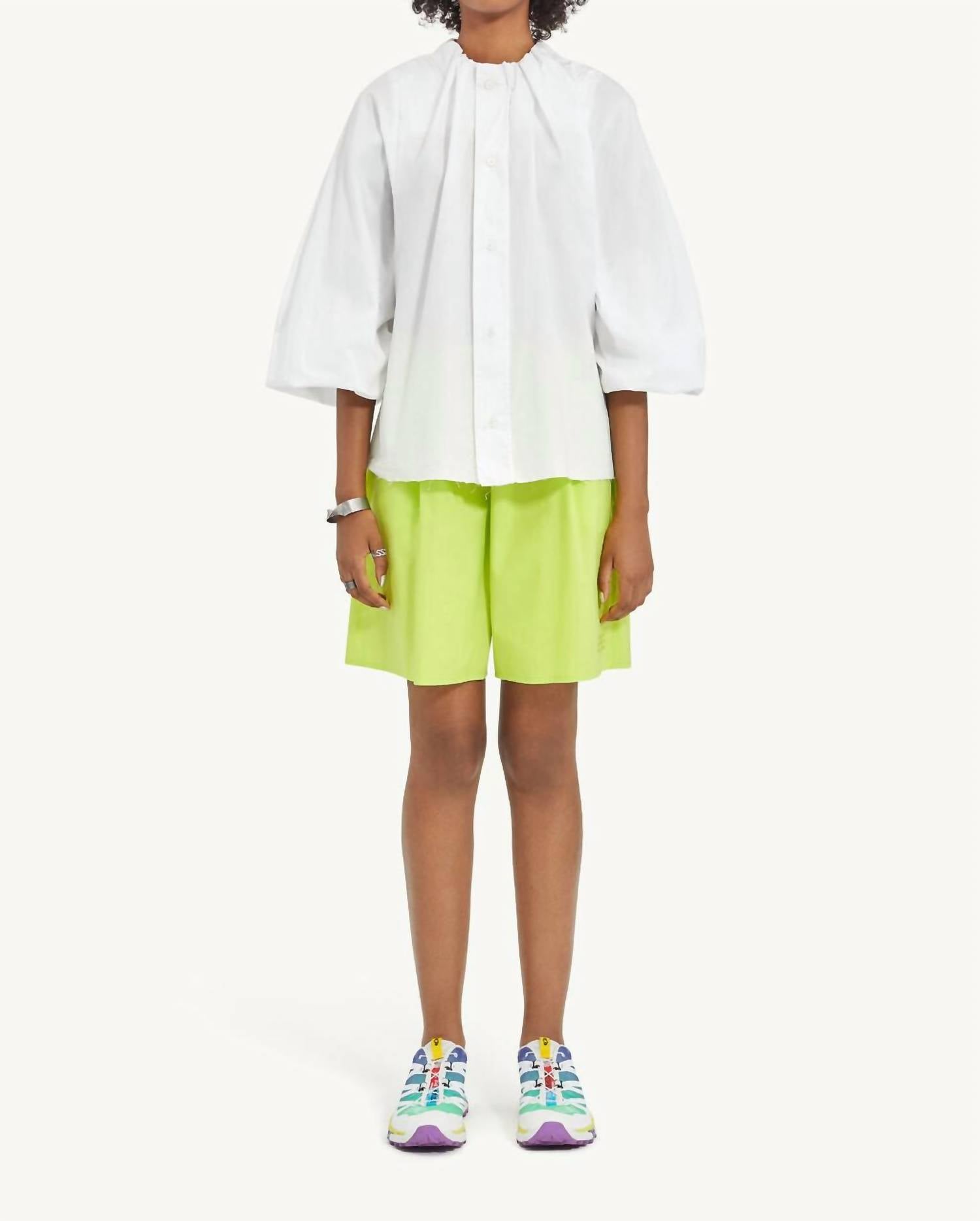 Maison Margiela - GATHERED NECK LONG SLEEVE TOP