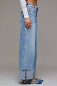 Hidden - HIGH RISE CUFF JEAN