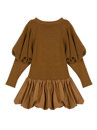 Kids Knit Puffer Sweater Dress