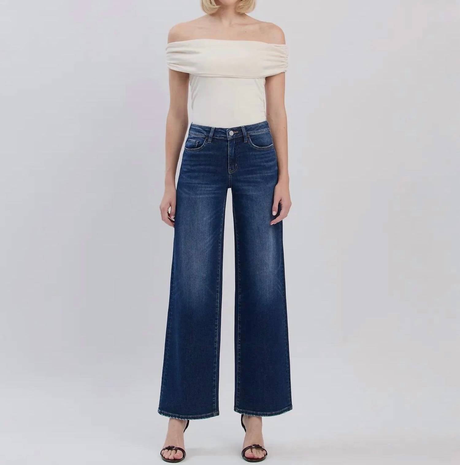 Flying Monkey - High Rise Wide Leg Stretch Jean