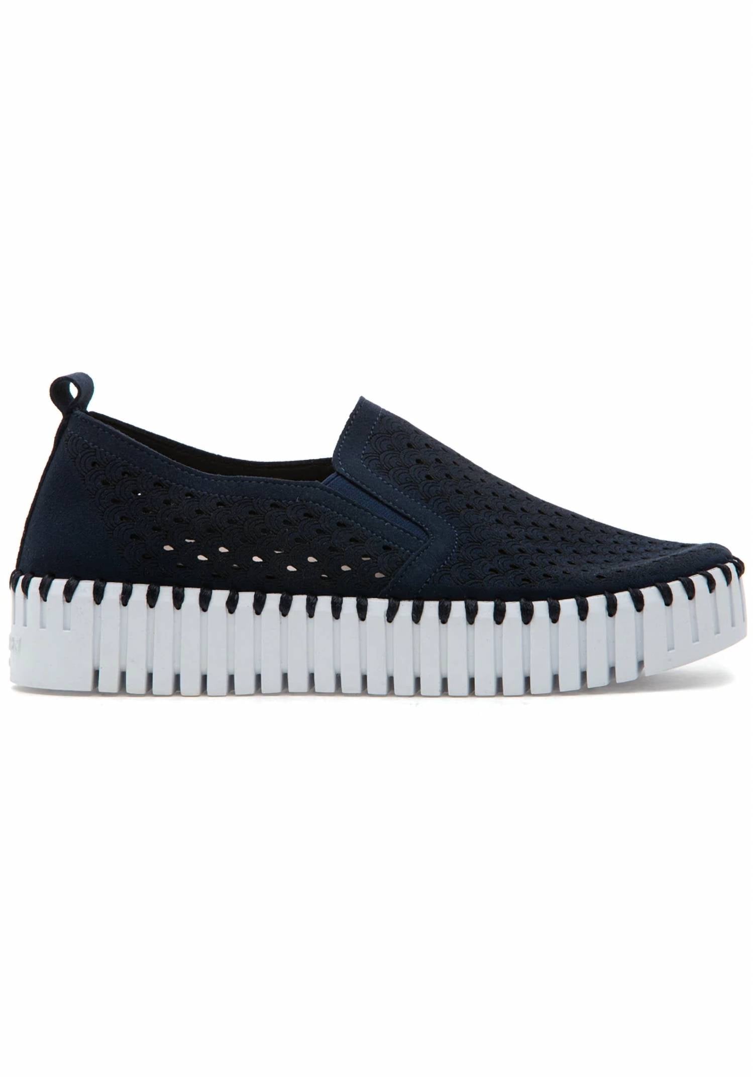 Ilse Jacobsen Women's Tulip 141 Platform Slip On Shoes in dark indigo - women's sneaker