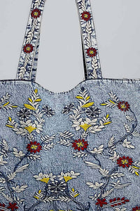 Pol - Patch Pocket Embroidered Woven Tote Bag