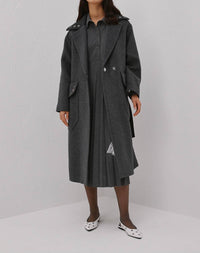 Beatrice .B - Grommet Collar Long Coat
