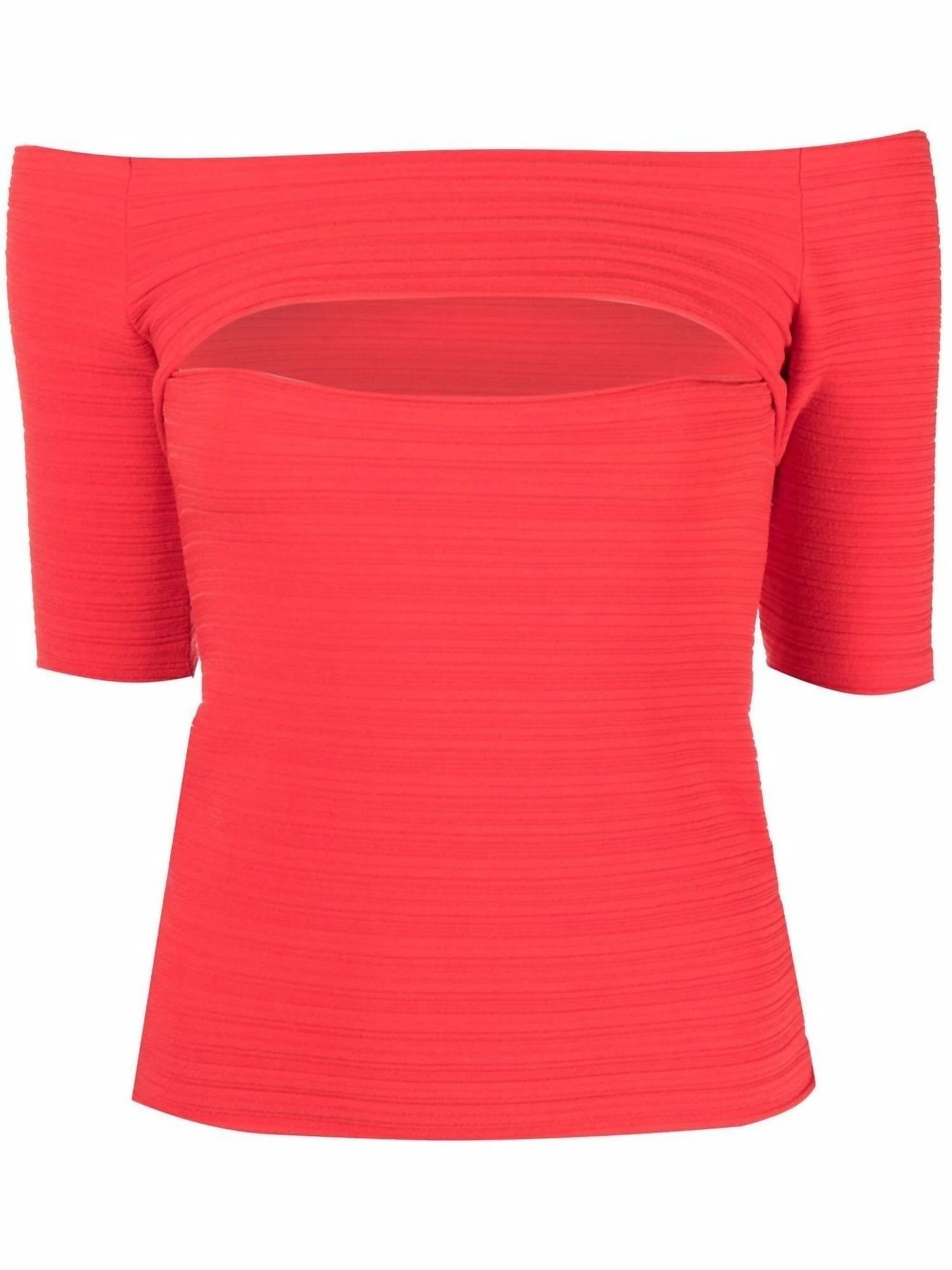 Stella Mccartney - Off Shoulder Knit Cut Out Top