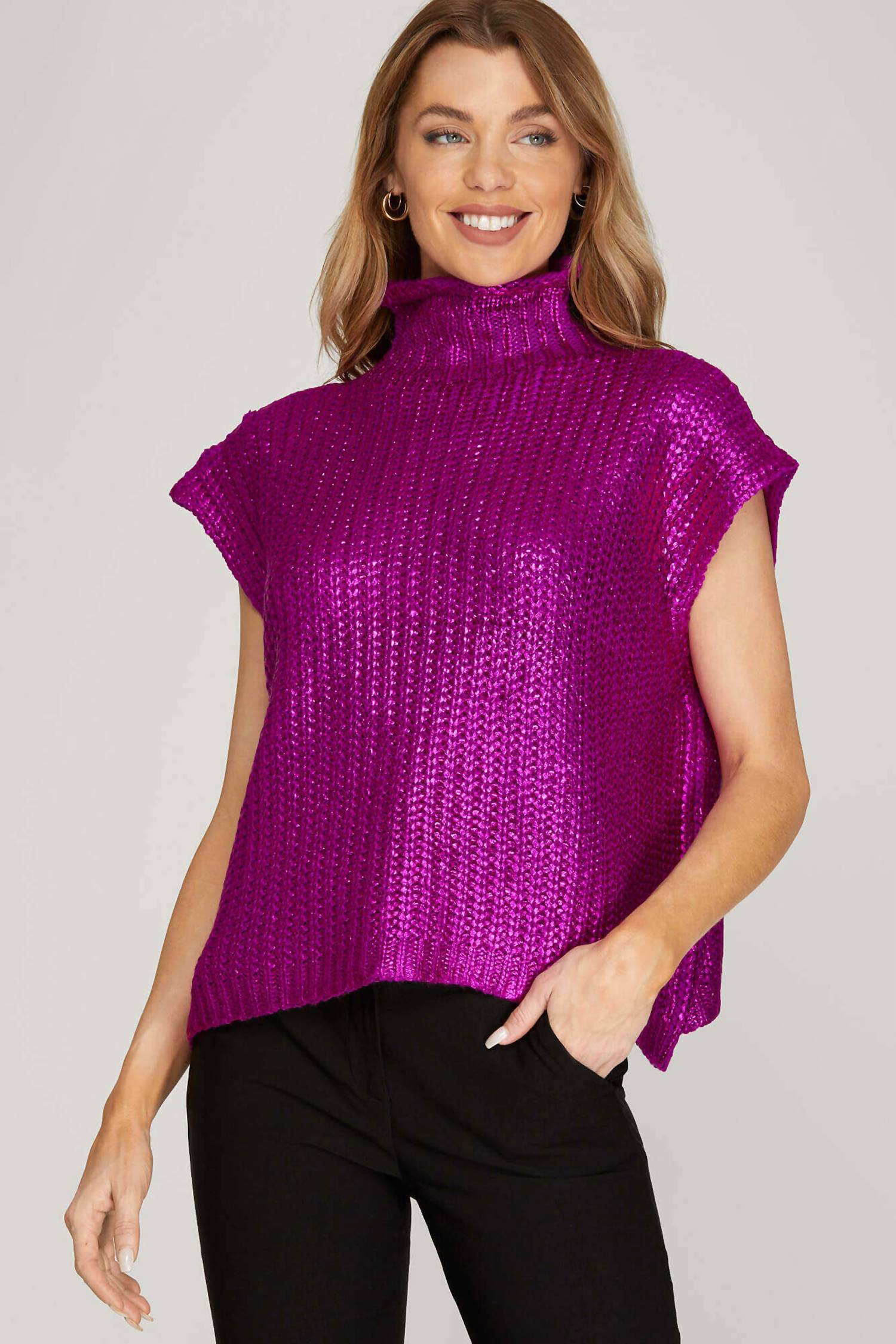 She + Sky - Brooke Metallic Sweater