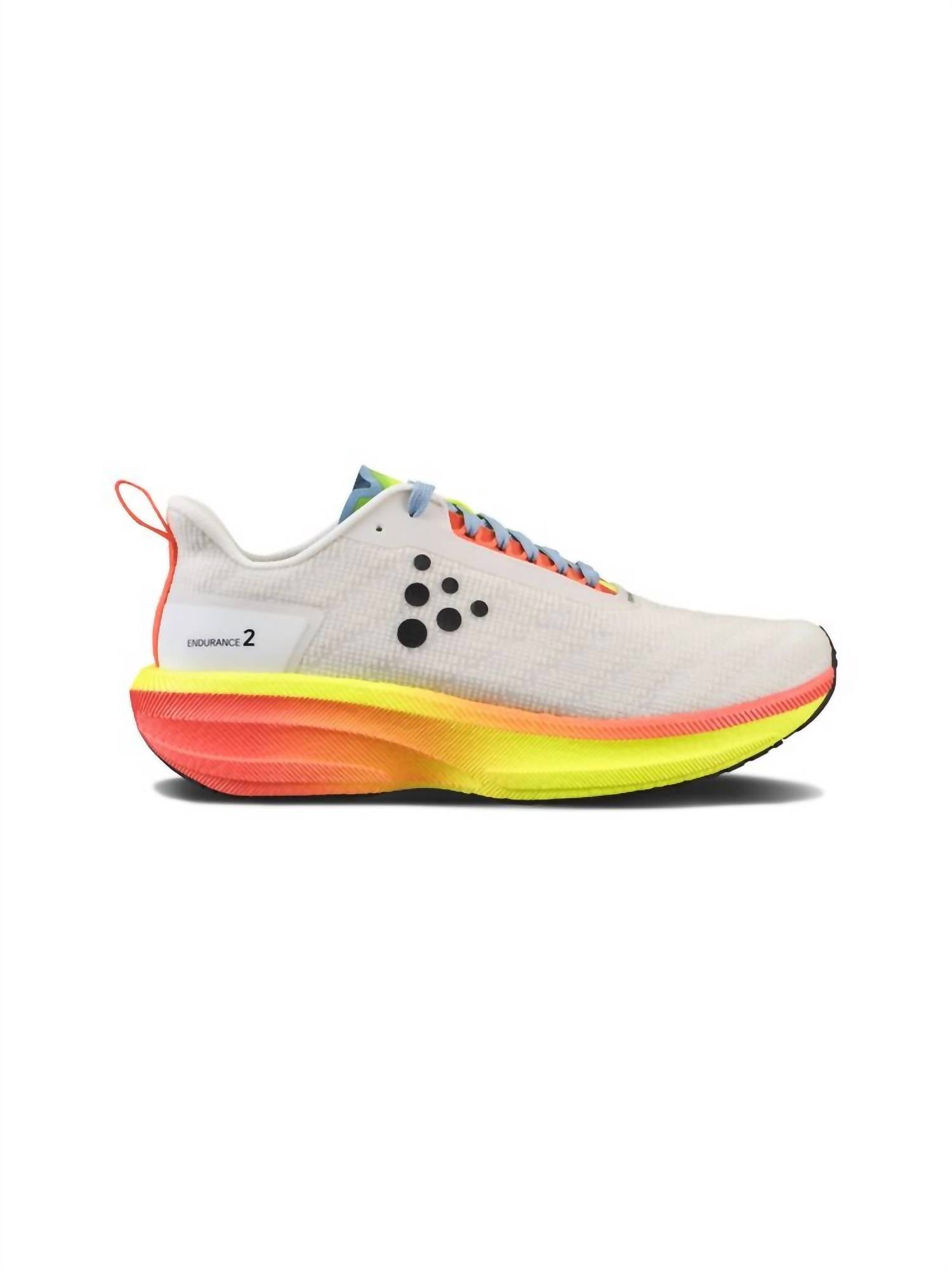 Craft Men's Endurance 2 Running Shoes in ash white shock - men's shoe - detail view