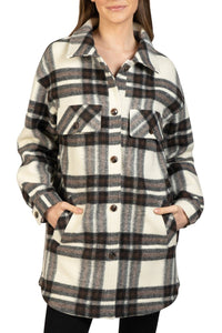 Love Token - Lightweight Plaid Shacket