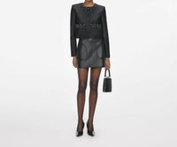 Self-Portrait - Leather Mini Skirt