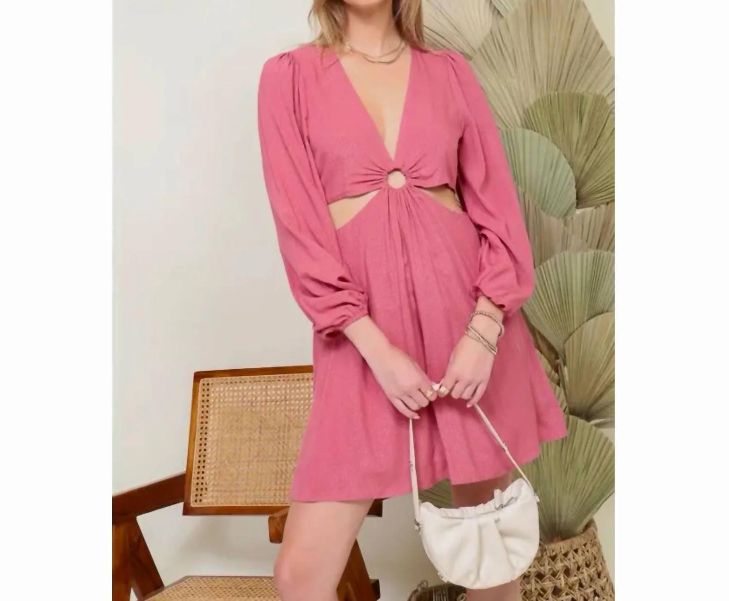 Lumiere - Ring Accent Mini Dress