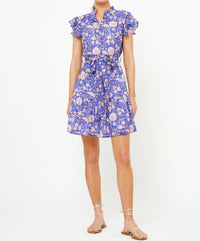 Oliphant - Ruffle Collar Button Mini Carolina Dress