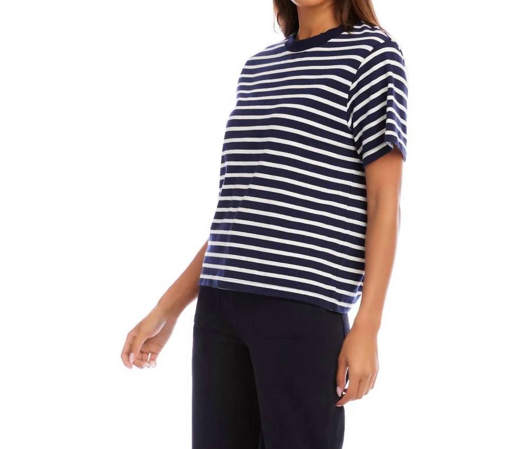 Karen Kane - Stripe Short Sleeve Top