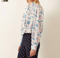 ALIX OF BOHEMIA Ryland Valentine Shirt in blue - women's blouse - detail view
