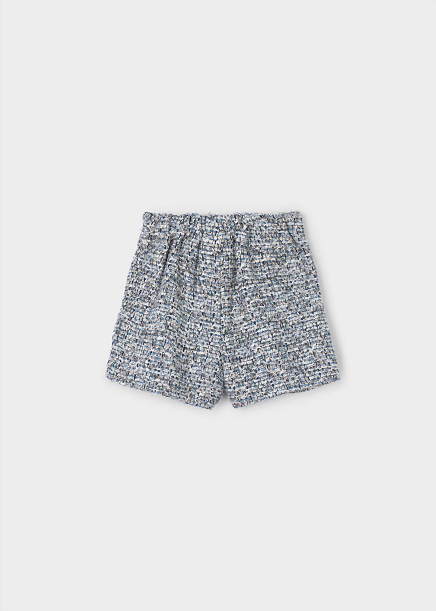 Mayoral - Girl's Velvet Bow Tweed Shorts