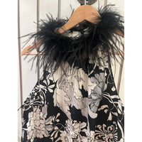 Trina Turk - Sleeveless Floral Blouse With Feathers