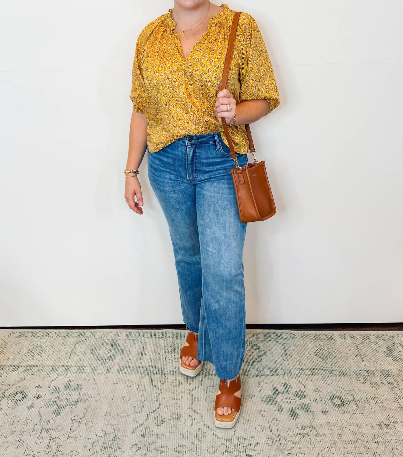 DEAR JOHN DENIM Costa Top in marigold calico - women's blouse - view 4